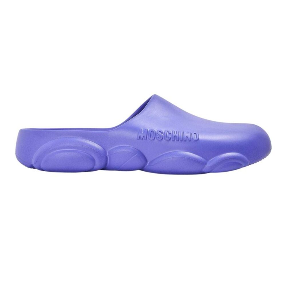 Moschino Mens Flat Sliders / Purple